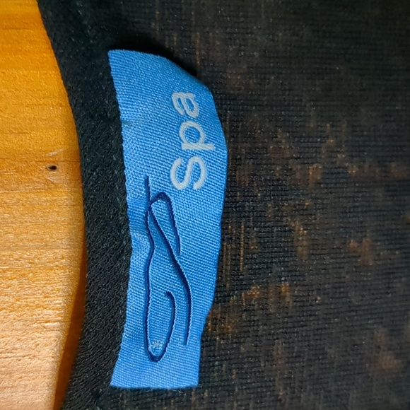 PENNINGTON'S SPA* sheer longline vest 6 button front raw ruffle hem sleeveless - Picture 8 of 9